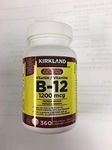 Kirkland Signature Vitamin B12, Helps to Maintain the Body's Ability to Metabolize Nutrients - 360 Tablets