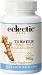 Eclectic Institute Raw Freeze-Dried Turmeric | US Grown | Vegetarian, Non-GMO, Gluten Free | 90 CT (395 mg)