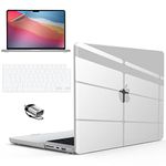 IBENZER Case for MacBook Pro 14 Inch Case 2024 2023 M3 A2918 A2992 M2 A2779 M1 A2442 Pro/Max,Hardshell Case&Keyboard Cover&Screen Film&Type-C for Mac Pro 14 (2024-2021),CrystalClear,T14CYCL+2TC