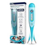 ByFloProducts Flexible Tip Digital Thermometer – Comfortable & Safe Baby Thermometer, 10Sec Fast & Accurate Readings – Basal Body Thermometer, Oral Rectal Underarm Thermometer with Celsius/Fahrenheit