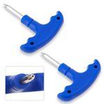 2 Pcs Golf Driver Tool,Golf Wrench Ping Driver Adjustment Tool Golf Club Wrench Stainless Steel Golf Head Adjustment Tool with Blue Plastic Handle Golf Torque Wrench for Driver Clubs Fairway Hybrids