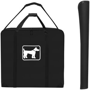 SIRUITON Dog Playpen Storage Bag Fits 24" H 8 Panels and 9 Stakes Suitable for Foldable Exercise Pet Playpen, RV Dog Fence Travel Bag,with Reinforcing Plate & Shoulder