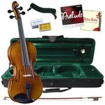 Cremona SV-500 3/4 Artist Violin Bundle – Setup and Ready to Play with Lightweight Case and Accessories Included