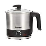 Borosil Omni 1.5 L Electric Kettle with Egg Tray, Stainless Steel Inner Body, Boil Water For Tea, Coffee, Soup, Silver