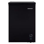 Cookology CCFZ99BK Freestanding 99 Litre, Chest Freezer Suitable for Outbuildings, Garages and Sheds, Features a Refrigeration Mode, Adjustable Temperature Control and 4 Star Rating - In Black