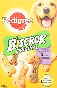 Pedigree Biscrok Original – biscotti croccanti per cani in 3 deliziosi sapori – pollo, agnello e manzo – 6 x 500 g