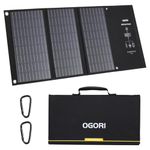 OGORI 30W Foldable Solar Panels,Outdoor Solar Powered Charger With 3 Ports QC3.0/TYPE-C/PD18W Foldable Solar Battery Charger Compatible with iPhone-Android Cellphones and Devices