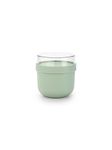 Brabantia - Make & Take Breakfast Bowl 0.5L - with Screw-On Ingredients Container (180 ml) - Leakproof - Large Opening - Suitable for Freezer - Dishwasher & Microwave Safe - Jade Green