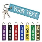 MVCEN Personalized Keychain, Custom Key Tag Customized Keychain Keyring Accessories Embroidery Car Key Chain for Motorcycle, Scooter, Backpacks, Gift