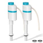 SAMODRA Silent Toilet Fill Valve Adjustable Water Level, High Performance Toilet Flush Valve Replacement Kit Anti-Siphon Water-Saving, 2 Pack