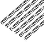 Leinuosen 120 Pack Plastic Spiral Binding Coils Binding kit Spirals Multi Size Spiral Binding Spines Binder Combs Spines (Black,1/2 Inch)