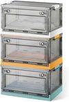 BEWAVE Storage Bins, 55L Stackable 