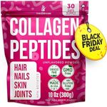 Collagen Peptides Powder for Women Hydrolyzed Collagen Supplements Types I - III Non-GMO Grass-Fed Gluten-Free Kosher Pareve Unflavored Easy to Mix Drink Healthy Hair Skin Joints Nails 10 Oz