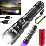 Shadowhawk Flashlight Rechargeable, Tactical Flashlight 250000 Lumens Led Flashlights, XHP70.2 Flash Light Brightest Flashlight Powerful, Military High Power Flashlight Super Bright, Camping Hiking