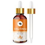 Crysalis Emu (Dromaius Novaehollandiae) Oil|100% Pure & Natural Undiluted Essential Oil Organic Standard For Skin & Hair Care|For Face & Skin| Improves Hair Texture & Smoothness - 50ML with dropper