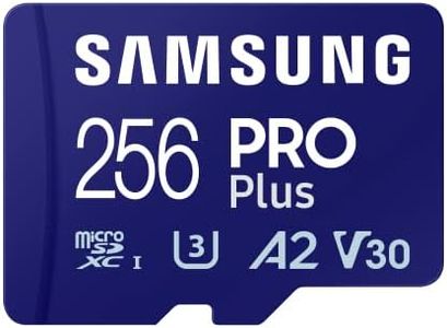 SAMSUNG PRO Plus 256GB microSD Memory Card + Adapter, Up to 180 MB/s, Full HD & 4K UHD, UHS-I, C10, U3, V30, A2 for Android Phones, Tablets, GoPRO, DJI Drone