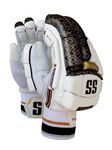 SS Gladiator Golden White Batting Gloves Adult RH