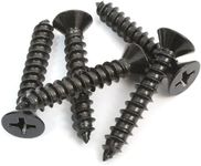 #8 x 1-1/2" Xylan Coated Stainless Flat Head Phillips Wood Screw (100 pc) 18-8 S/S Black Xylan Coating Choose Size by Bolt Dropper