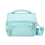 Bentgo Deluxe Lunch Bag - Durable and Insulated Lunch Tote with Zippered Outer Pocket, Internal Mesh Pocket, Padded and Adjustable Straps, & 2-Way Zippers - Fits All Bentgo Lunch Boxes (Coastal Aqua)