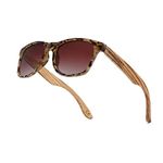 WOODONLY Modern Wood Polarized Sunglasses - Cool Style Fashion Frame with Wooden Temple for Men and Women Perfect Gifts (Tortoiseshell + Zebra)