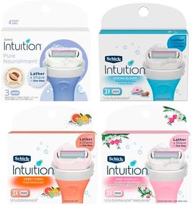 Schick Intuition - Variety Refill Pack - Includes 3 of each scent, Pure Nourishment, Sweet Citrus, Spring Bloom with Shea Butter, Sweet Water Lily, Total of 12 Refill Cartridges Gift Set for Women