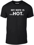 Reality Glitch My Wife is Hot T-Shirt (Black-Large)