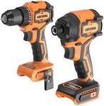 Cordless Impact Driver and Drill Combo Kit (Tool Only) for Dewalt 20V Max Battery, Up to 2300 In-lbs Brushless1/4" Impact Driver and 620 In-lbs 3/8" Power Drill with Tool Bag, LED Light