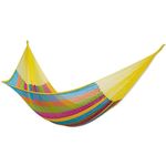 NOVICA Multicolor Cotton and Nylon Rope Mayan Hammock 'Yucatan Feast' (double)