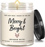 WAX & WIT Christmas Candles Scented, Pine Scented Candles, Holiday Candles, Winter Candles, Christmas Scented Candles, Holiday Candle Scented, Candle Christmas, Cranberry Candles, Xmas Candle – 9oz