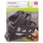 Rosewood Soft Basket Muzzle for Dogs – Padded Straps for Comfort, Ideal for Bite Risk, Wound Licking, Vets, Wildlife Hunting, Busy Environments – Comfortable and Adjustable Fit, Size 5