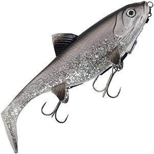Fox Rage Replicant Shallow Rubber Fish, Colour: UV Silver Bait Fish, Length / Weight: 18 cm, 65 g