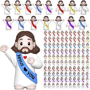 VINETEN 300 Pcs Little Jesus Figures – Multicolor “Jesus Loves You”Baby Jesus Figure Mini for Easter Egg Stuffers, Christmas Party Favors, Religious Celebrations (Bright Color)