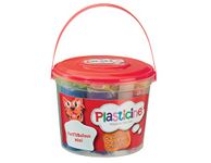 Plasticine FunTubulous Mini, Original Modelling Clay, Soft and Non-Hardening, Includes 7 Mini Bumper Sticks of Plasticine in Plastic Bucket with Carry Handle, Suitable for Ages 3+