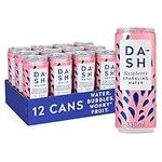 Dash Water Raspberry - 12 x Raspberry Flavoured Sparkling Spring Water - NO Sugar, NO Sweetener, NO Calories - Infused with Wonky Fruit (12 x 330ml cans)