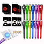 Invisible Ink Pen Spy Game for Kids, Party Favors Toys for Girls Boys, Magic Markers for Boys Girls Fun Outdoor Toys, Birthday Christmas Gift for 6-13 Year Old Girls Boys (14PCS+Black Notebooks)