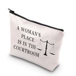 Lawyer Makeup Bag Future Attorney Gifts Legal Balance Gift Law Student Graduation Gift a Woman's Place is in The Courtroom Cosmetic Bag (Place in CourtroomCA)