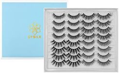 DYSILK Mink Lashes Fake Eyelashes - False Eyelashes Natural Look 16 Pairs 6D Lash 4 Styles Mixed Long Faux Fluffy Crossed Dramatic Lashes False Lashes Soft Reusable Handmade Wispy Eyelashes| No Glue