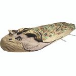 Mil-Tec Trilaminate Durable Waterproof Lightweight Breathable Tactical Outdoor Camping Hiking Generous Cut Sleeping Bag Cover with Zip Closure | Suitable for Various Sleeping Bags, Woodland Camo