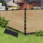 Sand 6FT X 50FT Outdoor Privacy Scr