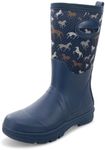 Western Chief Women's Neoprene Faux Fur Mid Insulated Waterproof Cold Weather Boots, Navy, 9