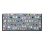 HUG RUG Washable Dirt Trapper Door Mat Kitchen Hallway Doorway, Made in the UK, Bugs & Butterflies Runner 65X150