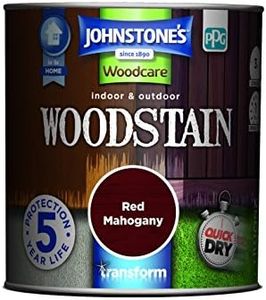 Johnstone's Woodcare Indoor and Outdoor Woodstain - Red Mahogany 250ml