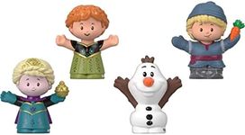 Fisher-Price Little People Toddler Toys Disney Frozen Elsa & Friends Figure Set with Anna Kristoff & Olaf for Ages 18+ Months