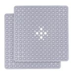 Yorkshire Bedding Bath Mat Non Slip - Bathtub Shower Mat with 200 Strong Suction Cups Grip and Drain Holes - Soft Rubber Bathroom Mats Machine Washable