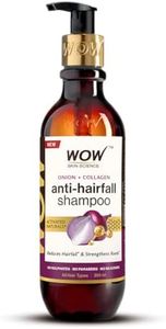 WOW Skin Science Onion + Collagen Anti-Hairfall Shampoo | Controls Hair fall | Helps Strengthen Hair | No Sulphate No Paraben | For Men & Women - 250ml