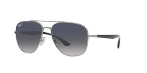 Ray-Ban Unisex Polarized Blue Lens Square Sunglasses - 0RB3683004/7856