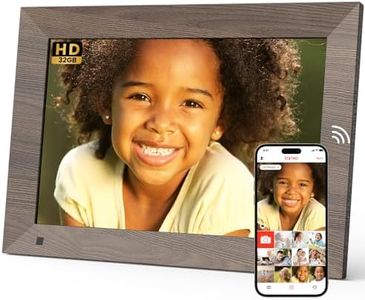 Digitaler Bilderrahmen 10.1 Zoll WLAN mit 32GB Speicher 1280 * 800 IPS HD Touchscreen mit Bewegungssensor SONVGOO Automatische Drehung, Teilen von Fotos oder Videos überall über Frameo App