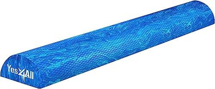 Yes4All Medium-Density EVA Foam Roller for Back - Half Back Roller for Exercise, Yoga & Pilates Blue - 36 inch