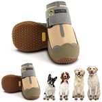 Hcpet Dog Boots Waterproof Dog Shoes for Small Medium Large Dogs, Anti-Slip Puppy Booties Paw Protector with Reflective Straps 4Pcs