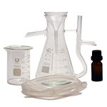 Water Oil Separator Receiver Apparatus Lab Essential Oil Distillation Kit Oil Hydrosol Water Collection Extraction Lab Glassware Kits (250ml)